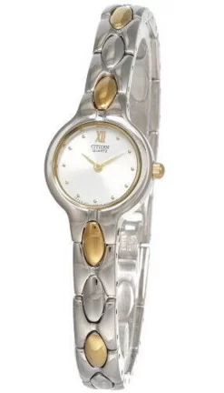 New Citizen Silver Dial 2-Tone SS Women's Watch EK5120-61A