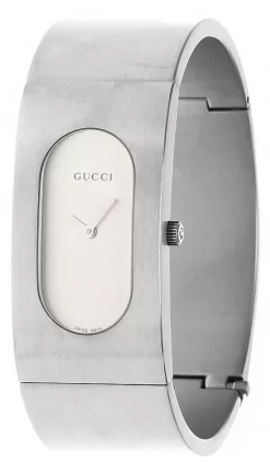 Fashion Accessories Shop 46 GUCCI 22MM Quartz Stainlees Steel Silver Dial Women's Watch 2405S-Small