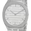 GUCCI 25H 34MM Quartz Stainless Steel Silver Dial Unisex Watch YA163402