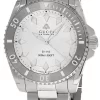 GUCCI Dive 40MM Automatic S-Steel Silver Dial Men's Watch YA136354