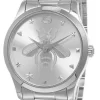 GUCCI G-Timeless 38MM Quartz SS Bee Motif Dial Unisex Watch YA1264126