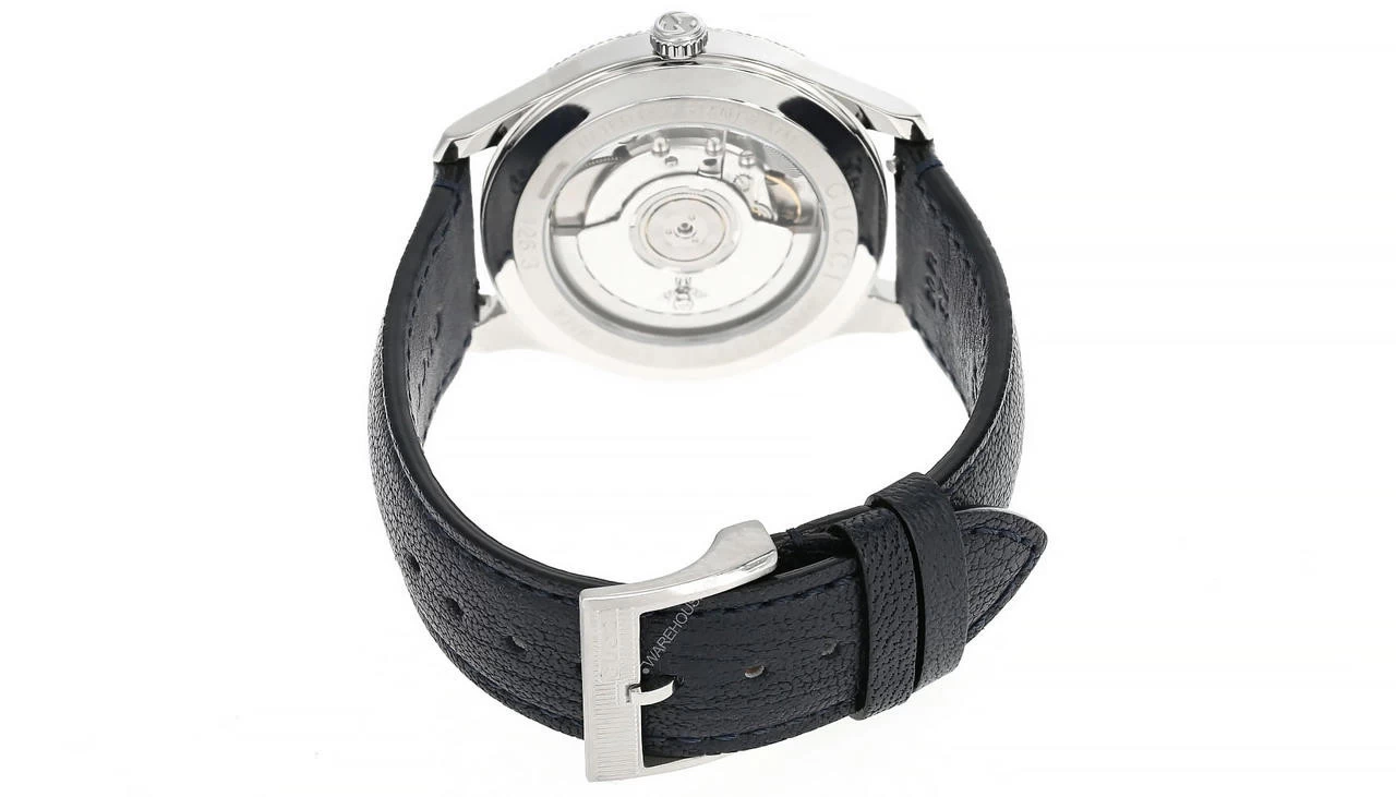 GUCCI G-Timeless 40MM Automatic Blue Dial Leather Men's Watch YA126347 3 GUCCI G-Timeless 40MM Automatic Blue Dial Leather Men's Watch YA126347 - Image 3