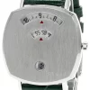 GUCCI Grip 35MM Stainless Steel Green Leather Women's Watch YA157406