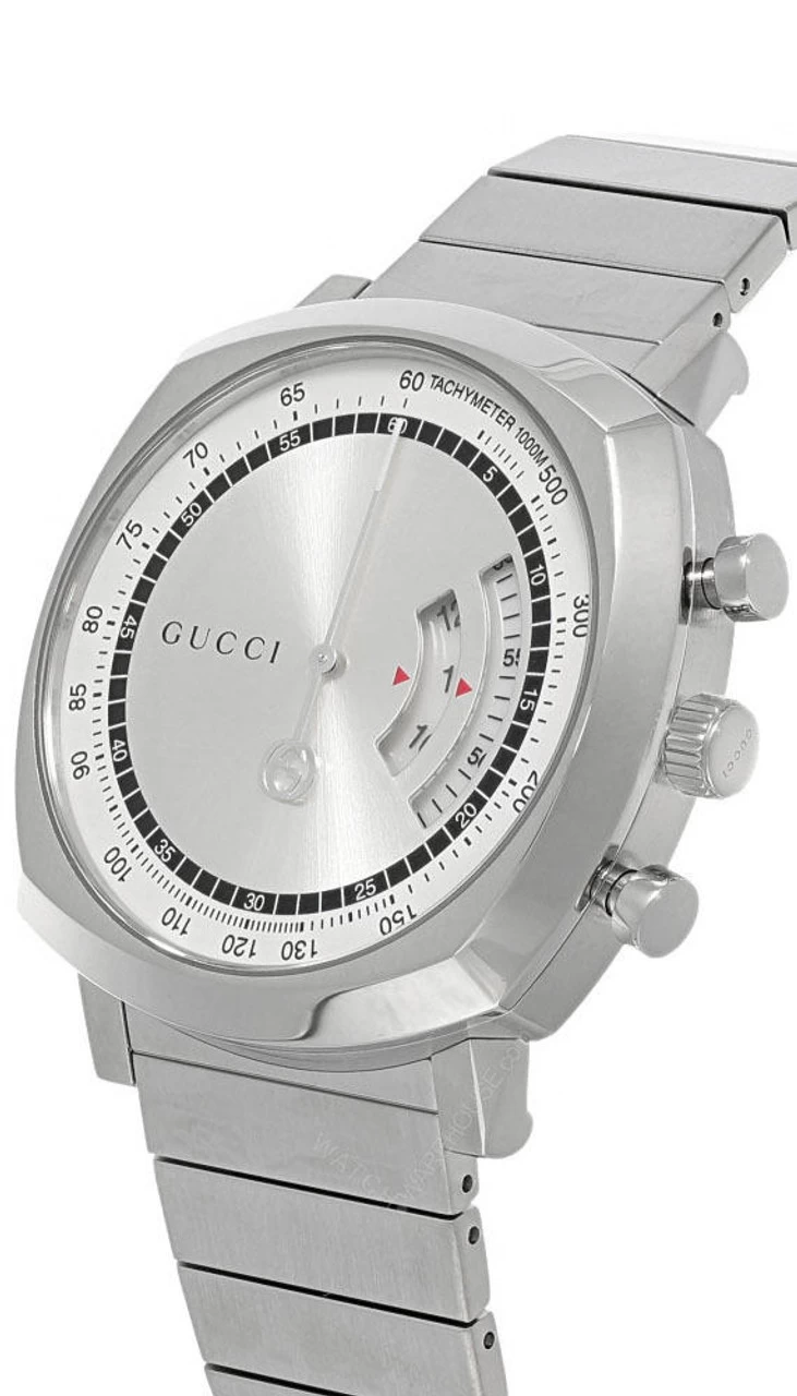 GUCCI Grip 40MM CHRONO SS Silver Dial Bracelet Men's Watch YA157302 2 GUCCI Grip 40MM CHRONO SS Silver Dial Bracelet Men's Watch YA157302 - Image 2
