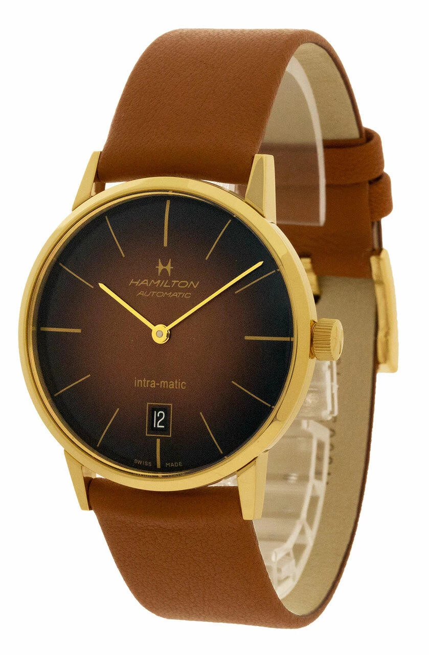 HAMILTON American Classic Intra-Matic 38MM Brown Sunray Dial Men's Watch H38475501 1 HAMILTON American Classic Intra-Matic 38MM Brown Sunray Dial Men's Watch H38475501