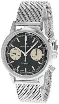 HAMILTON American Classic Intra-Matic 40MM AUTO SS BLK Dial Men's Watch H38429130