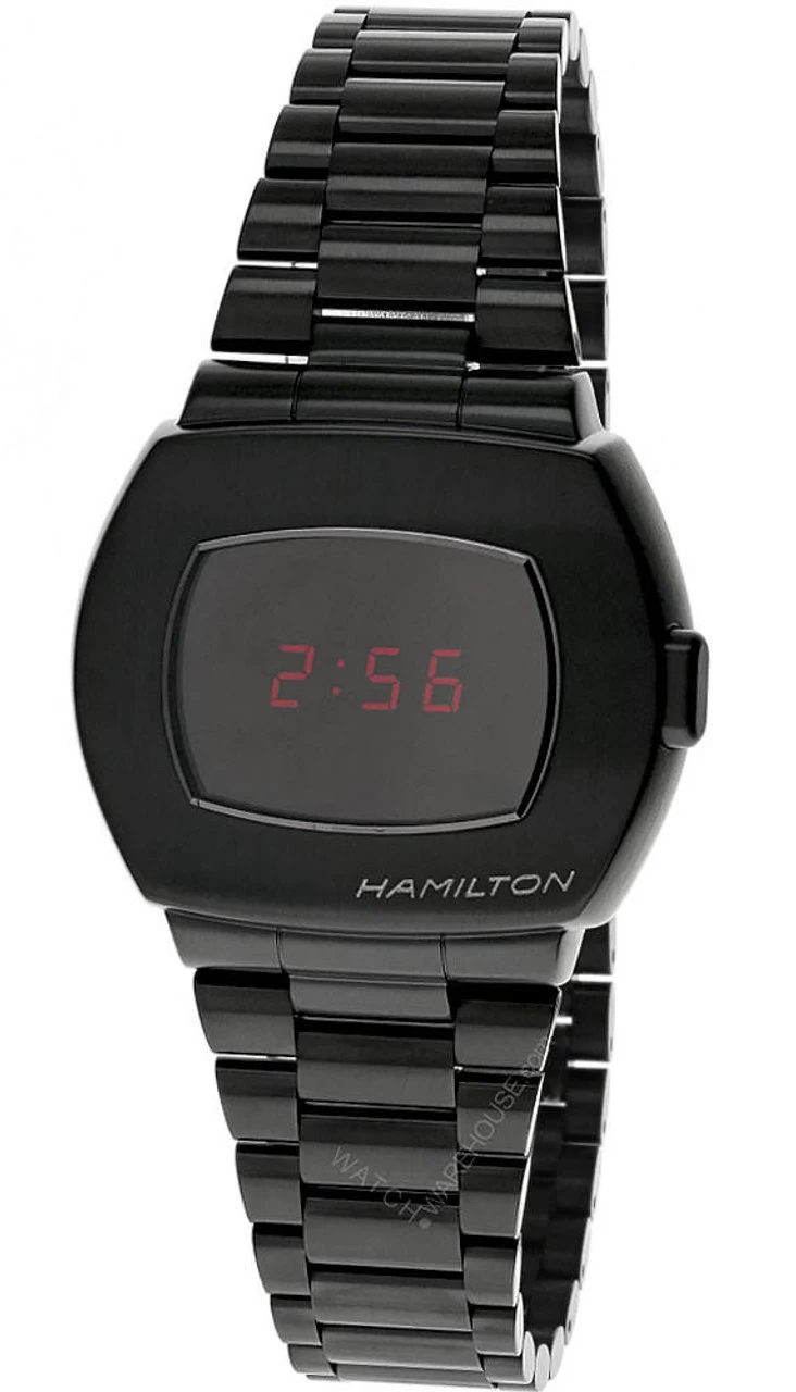 HAMILTON American Classic PSR Digital Black SS Men's Watch H52404130 1 HAMILTON American Classic PSR Digital Black SS Men's Watch H52404130