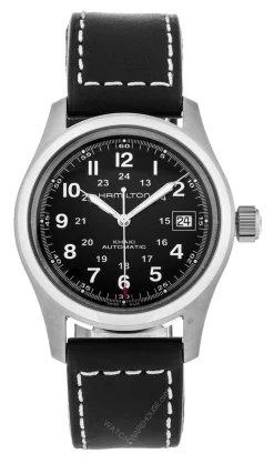 HAMILTON Khaki Field 38MM BLK Leather Automatic Men's Watch H70455733