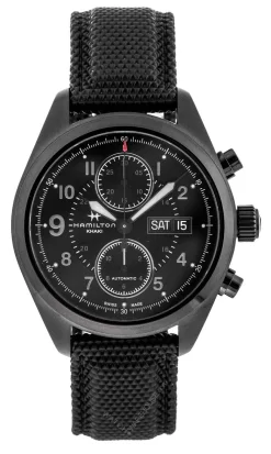 HAMILTON Khaki Field 42MM Chronograph AUTO BLK Textile Watch H71626735