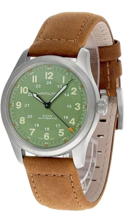 HAMILTON Khaki Field AUTO 38MM Titanium Leather Men's Watch H70205860