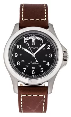 HAMILTON Khaki Field King Open Case BRN Leather Men's Watch H64455533