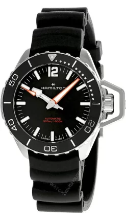 HAMILTON Khaki Navy Frogman 41MM AUTO Black Dial Men's Watch H77455330