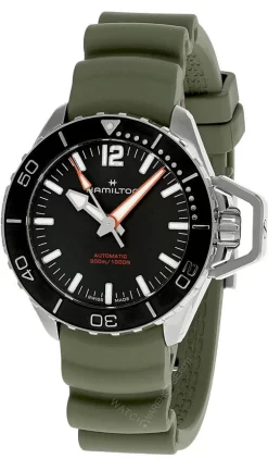 HAMILTON Khaki Navy Frogman 41MM AUTO Rubber Men's Watch H77455331