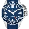 HAMILTON Khaki Navy Frogman 42MM AUTO SS Blue Rubber Watch H77705345