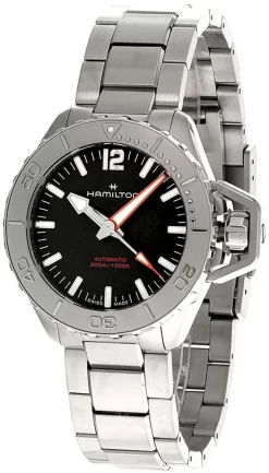 HAMILTON Khaki Navy Frogman AUTO 41MM SS Black Dial Men's Watch H77485130