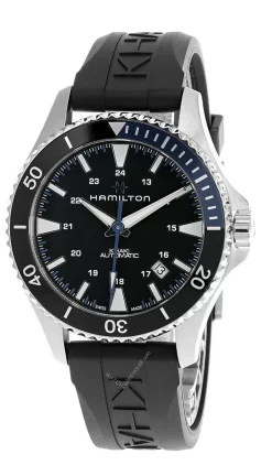 HAMILTON Khaki Navy Scuba 40MM Black Dial Batman Bezel Watch H82315331