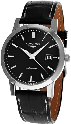 LONGINES Classic 40MM AUTO Black Dial Leather Men's Watch L4.825.4.52.0