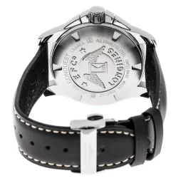 LONGINES Conquest 41MM CHRONO SS Black Leather Watch L36604563 -Fashion Accessories Shop longines watches longines conquest 41mm chrono ss black leather watch l36604563 22653.1653346003