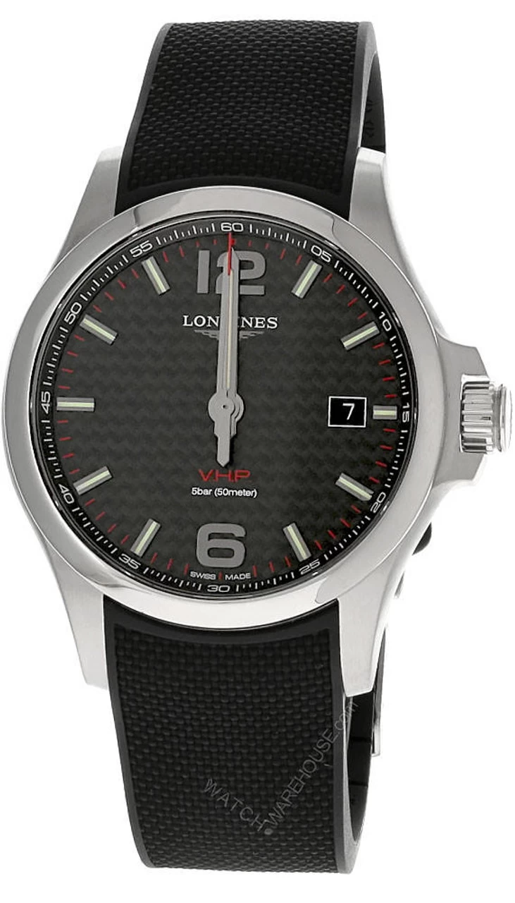LONGINES Conquest 43MM Quartz Black Rubber Men's Watch L3.726.4.66.9 1 LONGINES Conquest 43MM Quartz Black Rubber Men's Watch L3.726.4.66.9