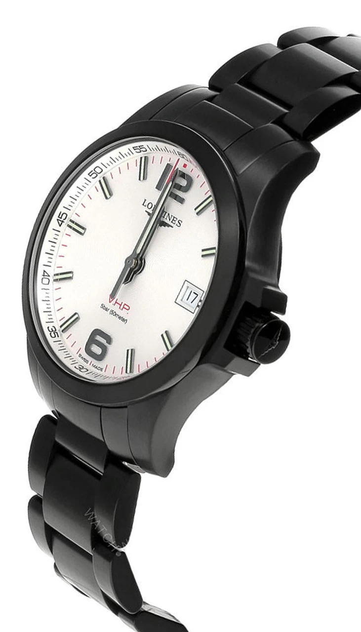 LONGINES Conquest V.H.P 41MM Quartz Silver Dial Men's Watch L3.716.2.76.6 2 LONGINES Conquest V.H.P 41MM Quartz Silver Dial Men's Watch L3.716.2.76.6 - Image 2