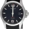 LONGINES Conquest V.H.P. 43MM SS Black Rubber Men's Watch L3.726.4.56.9