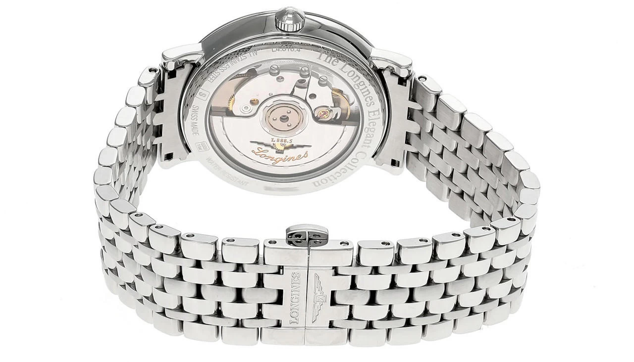 LONGINES Elegant AUTO 37MM SS Black Dial Men's Watch L4.810.4.57.6 3 LONGINES Elegant AUTO 37MM SS Black Dial Men's Watch L4.810.4.57.6 - Image 3