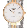 LONGINES Elegant AUTO 37MM SS White Dial Two-Tone Men's Watch L4.810.5.12.7