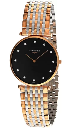 LONGINES La Grande Classique 36MM Quartz SS Black Dial Unisex Watch L4.755.1.57.7