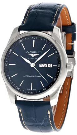 LONGINES Master Collection 40MM AUTO Blue Dial Leather Men's Watch L2.910.4.92.0