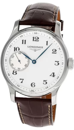 LONGINES Master Collection 47.5MM AUTO Silver Dial Leather Men's Watch L2.841.4.18.5