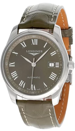 LONGINES Master Collection AUTO 40MM Gray Dial Leather Men's Watch L2.793.4.71.3