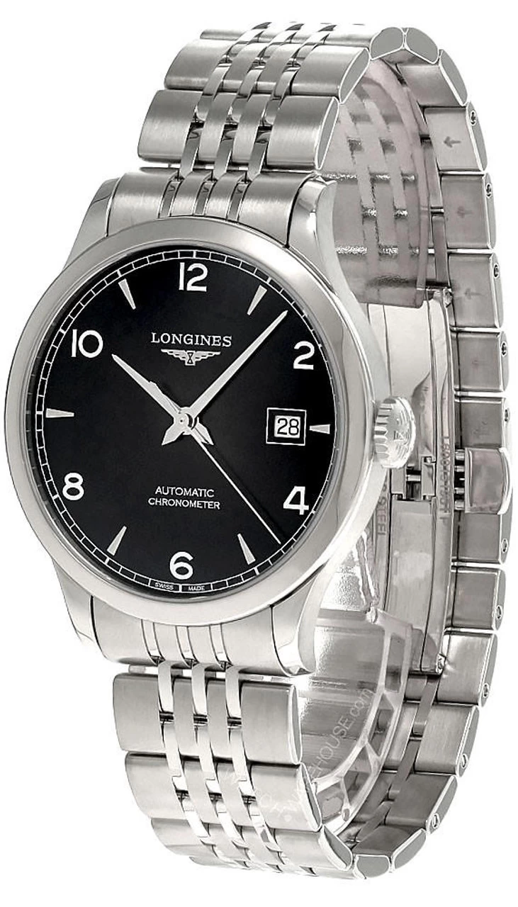 LONGINES Record 38.5MM AUTO SS Black Dial Men's Watch L2.820.4.56.6 1 LONGINES Record 38.5MM AUTO SS Black Dial Men's Watch L2.820.4.56.6