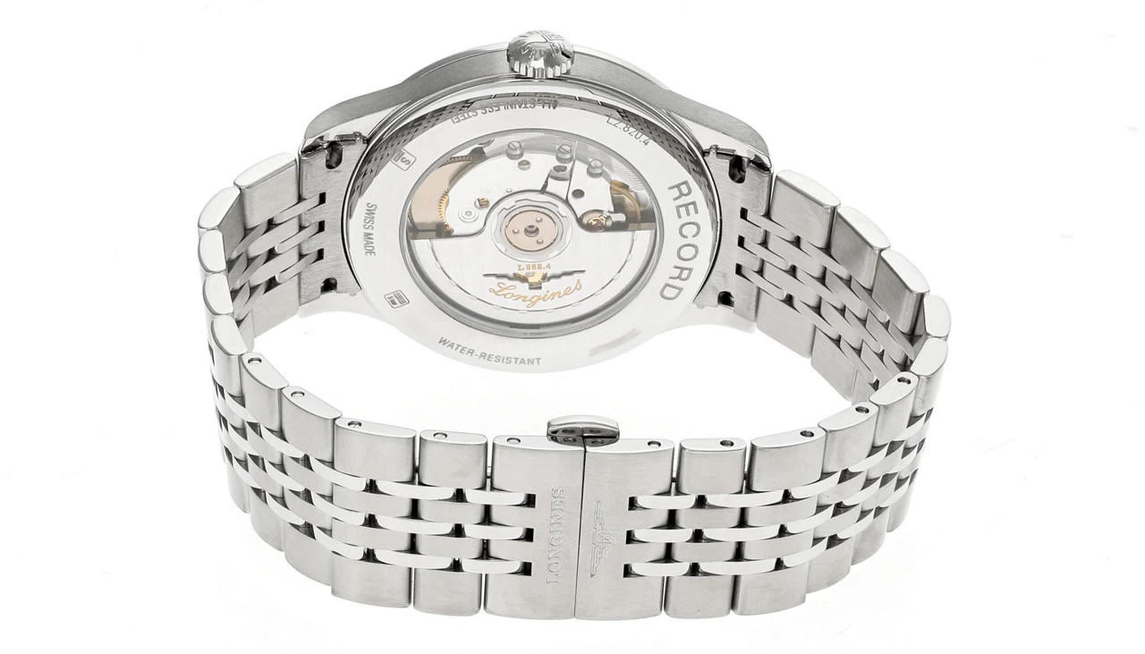 LONGINES Record 38.5MM AUTO SS Black Dial Men's Watch L2.820.4.56.6 3 LONGINES Record 38.5MM AUTO SS Black Dial Men's Watch L2.820.4.56.6 - Image 3