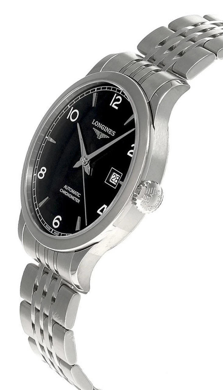 LONGINES Record 38.5MM AUTO SS Black Dial Men's Watch L2.820.4.56.6 2 LONGINES Record 38.5MM AUTO SS Black Dial Men's Watch L2.820.4.56.6 - Image 2