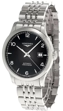 LONGINES Record 40MM AUTO SS Black Dial Men's Watch L2.821.4.56.6