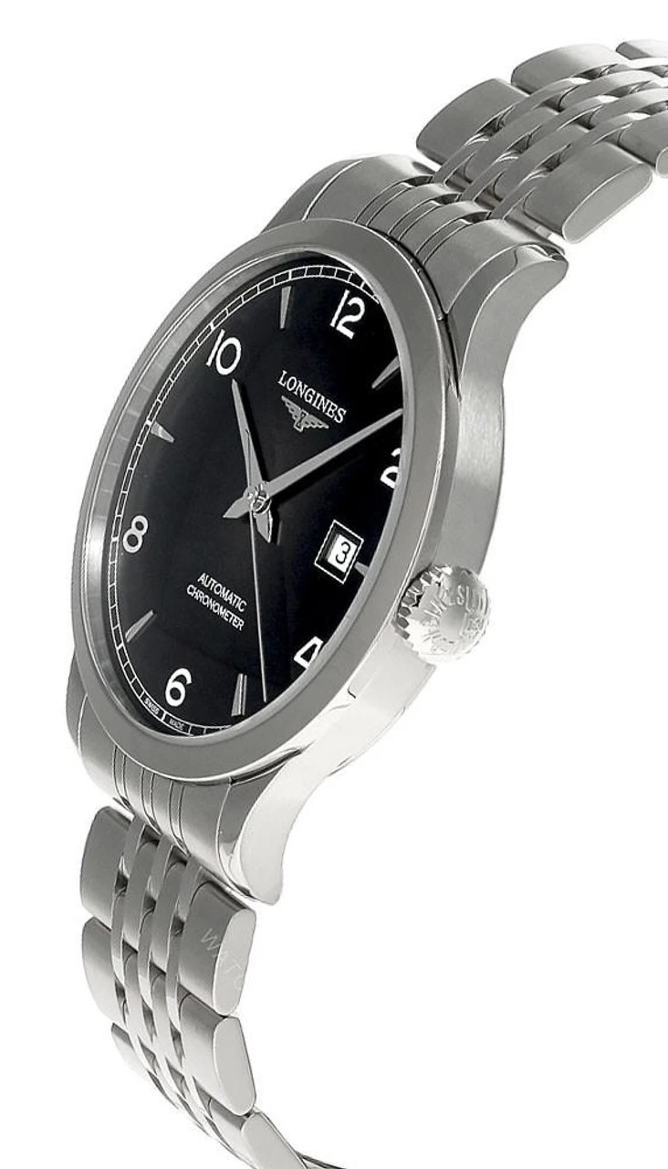 LONGINES Record 40MM AUTO SS Black Dial Men's Watch L2.821.4.56.6 2 LONGINES Record 40MM AUTO SS Black Dial Men's Watch L2.821.4.56.6 - Image 2