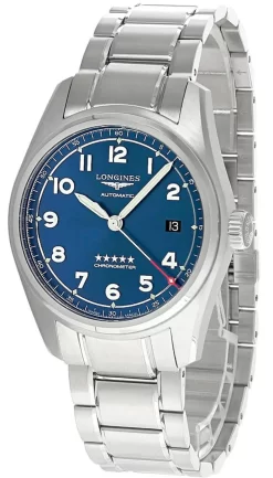 LONGINES Spirit 40MM AUTO SS Sunray Blue Dial Men's Watch L3.810.4.93.6