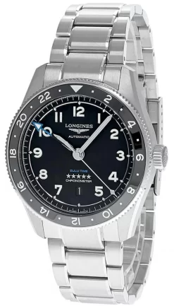 LONGINES Spirit Zulu Time 42MM AUTO SS Black Dial Men's Watch L3.812.4.53.6