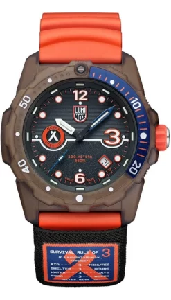 LUMINOX Bear Grylls Survival 42MM Orange Rubber Men's Watch XB.3729.ECO