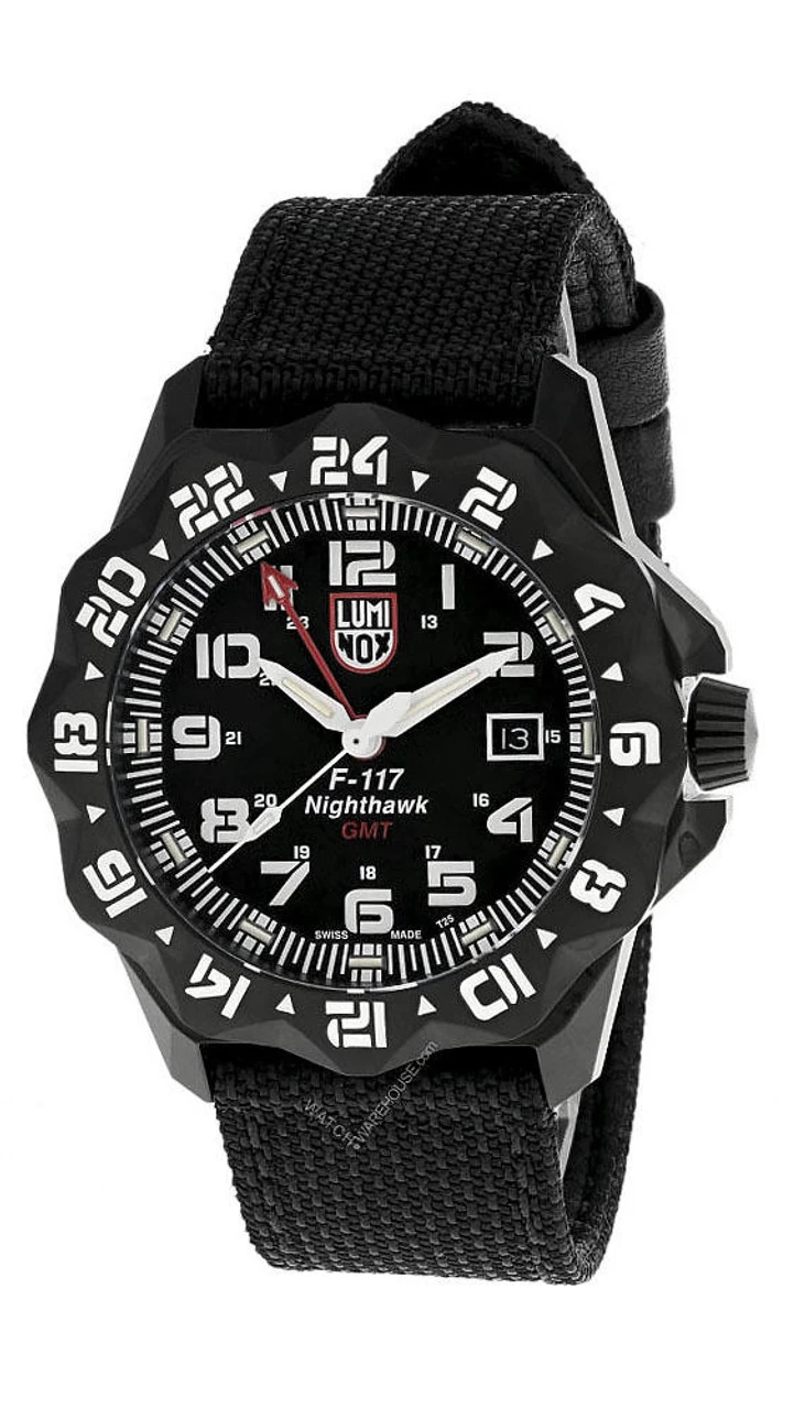 LUMINOX F-117 Nighthawk 6420 Series 44MM SS Fabric Strap Watch XA.6421 2 LUMINOX F-117 Nighthawk 6420 Series 44MM SS Fabric Strap Watch XA.6421 - Image 2
