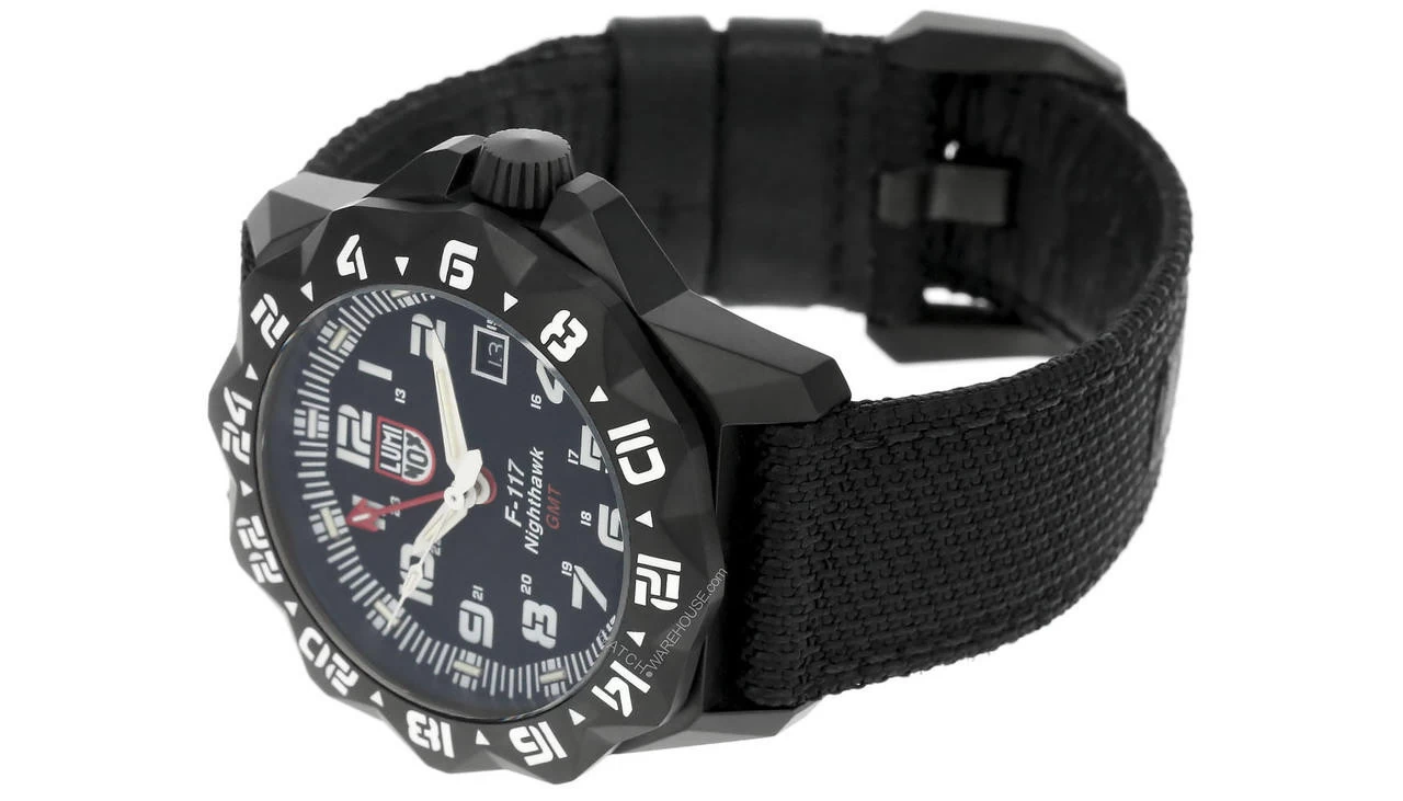 LUMINOX F-117 Nighthawk 6420 Series 44MM SS Fabric Strap Watch XA.6421 1 LUMINOX F-117 Nighthawk 6420 Series 44MM SS Fabric Strap Watch XA.6421