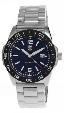 LUMINOX Navy Seal 3120 44MM Quartz S-Steel Blue Dial Men's Watch XS.3123