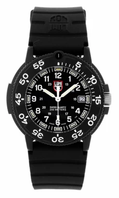 LUMINOX Navy Seal 43MM Black Dial Rubber Strap Men's Watch XS.3001.F