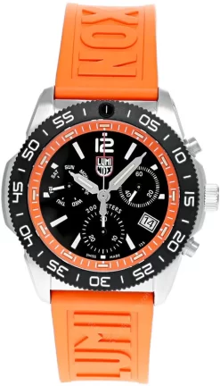 LUMINOX Pacific Diver CHRONO 44MM Orange Rubber Men's Watch XS.3149