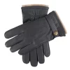 Men's Handsewn Three-Point Cashmere-Lined Deerskin Leather Gloves With Cashmere Cuffs