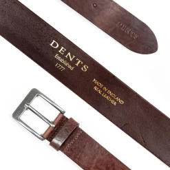 Men’s Heritage Full-Grain Leather Belt With Antique Pewter Buckle -Fashion Accessories Shop mens heritage belts antique buckle brown 2