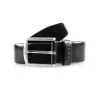 Men’s Heritage Full-Grain Leather Belt With Satin Nickel Buckle