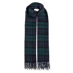 Men's Lambswool Scarf With Tassels -Fashion Accessories Shop mens lambswool scarf with tassels blackwatch