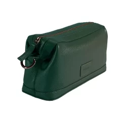 Pebble Grain Leather Wash Bag 7 Pebble Grain Leather Wash Bag -Fashion Accessories Shop mens leather wash bag bottle green