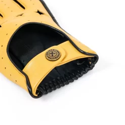 Men's The Suited Racer Touchscreen Leather Driving Gloves -Fashion Accessories Shop mens the suited racer leather driving gloves cork black open cuff